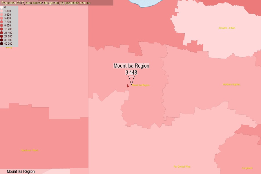 Mount Isa Region population (SA2)