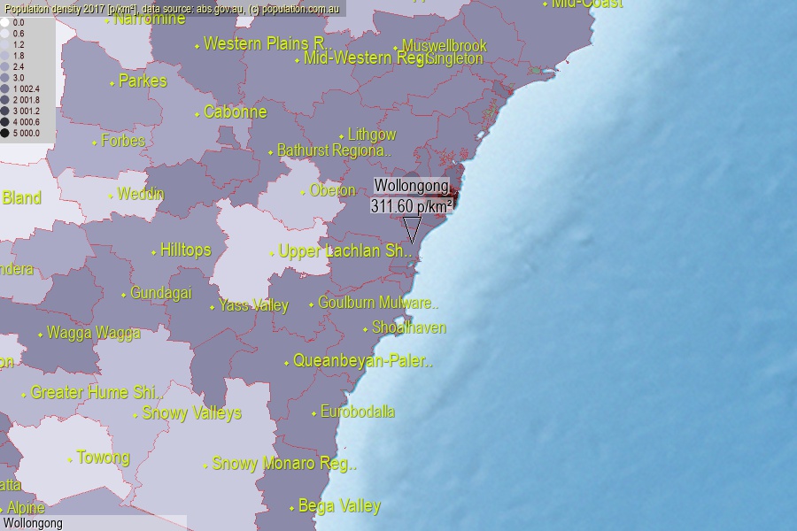 Wollongong City, NSW population (LGA)