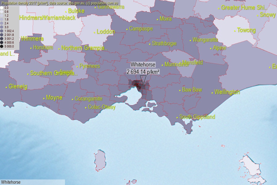 Whitehorse City, VIC population (LGA)