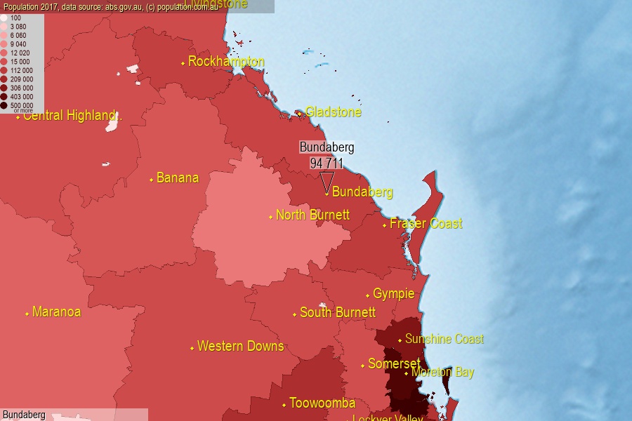 Bundaberg Regional Council, QLD population (LGA)