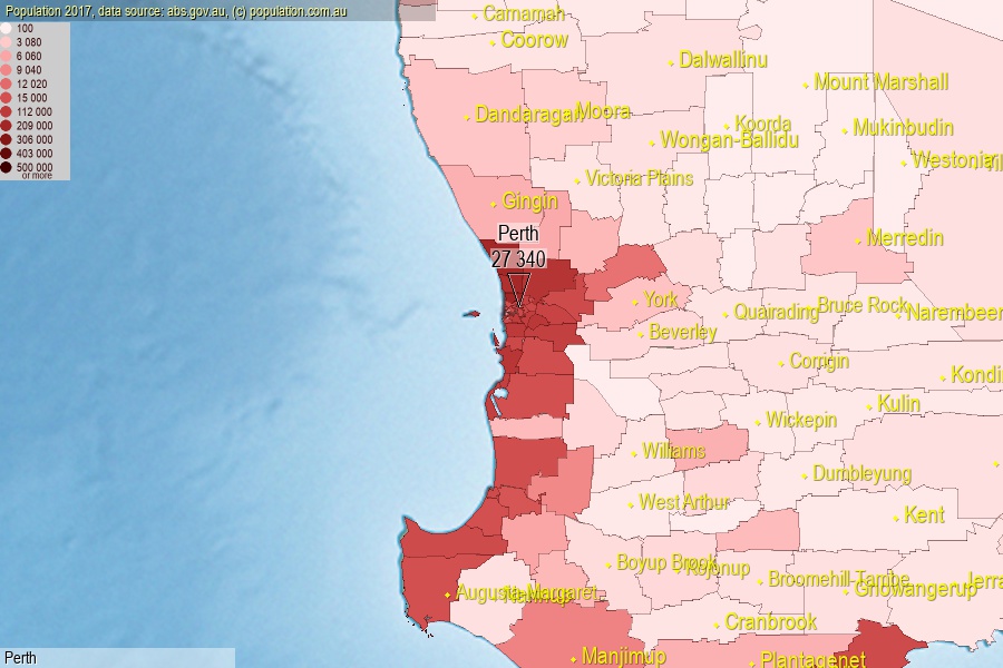 Perth City, WA population (LGA)