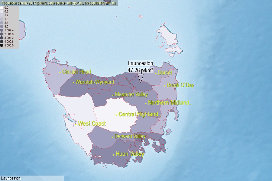 Launceston population abs