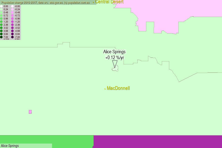 Alice Springs Town, NT population (LGA)