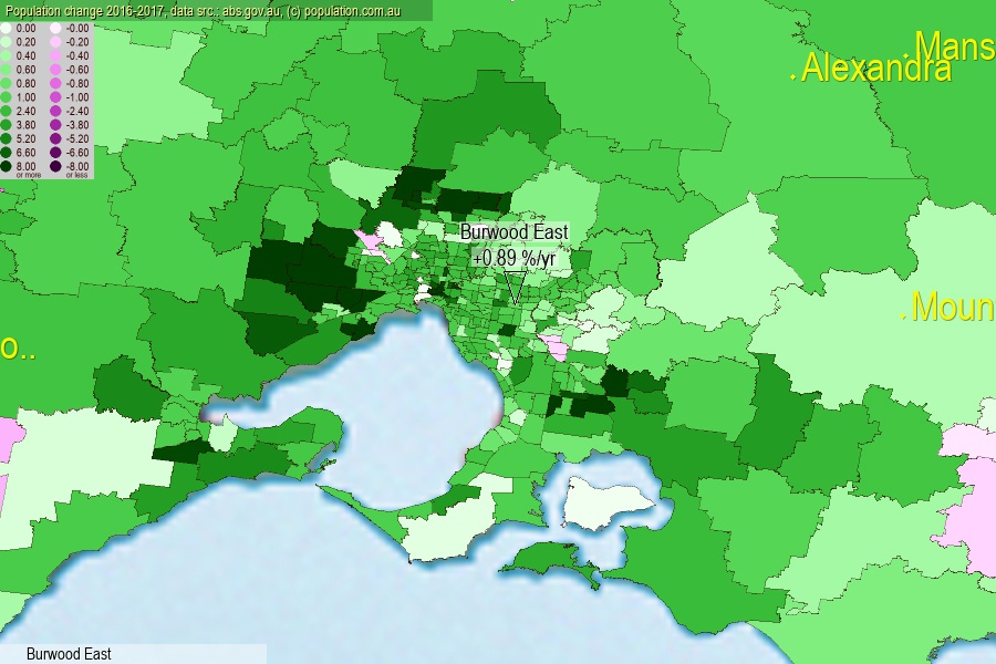 Burwood East population (SA2)