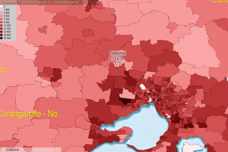 Gisborne population (SA2)