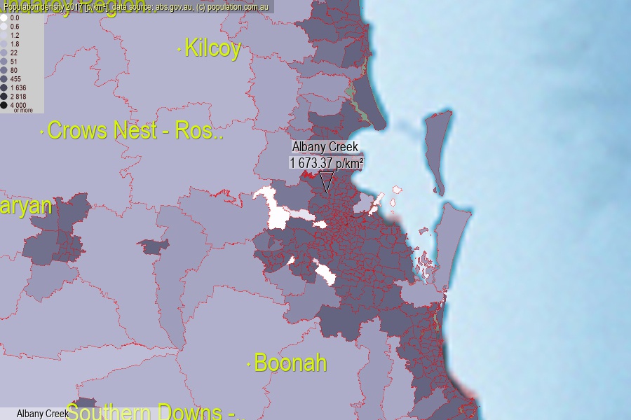 Albany Creek population (SA2)