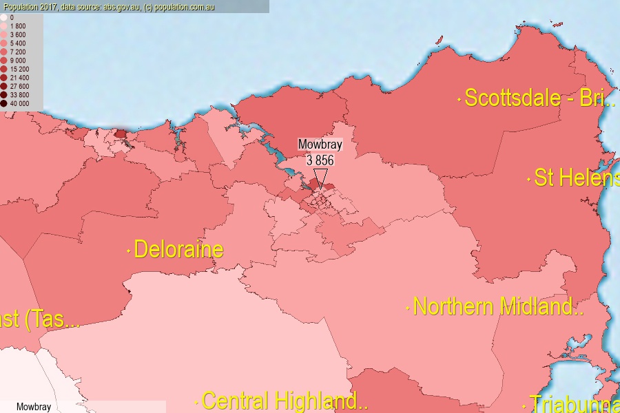 Mowbray Population SA2   602011040 P 